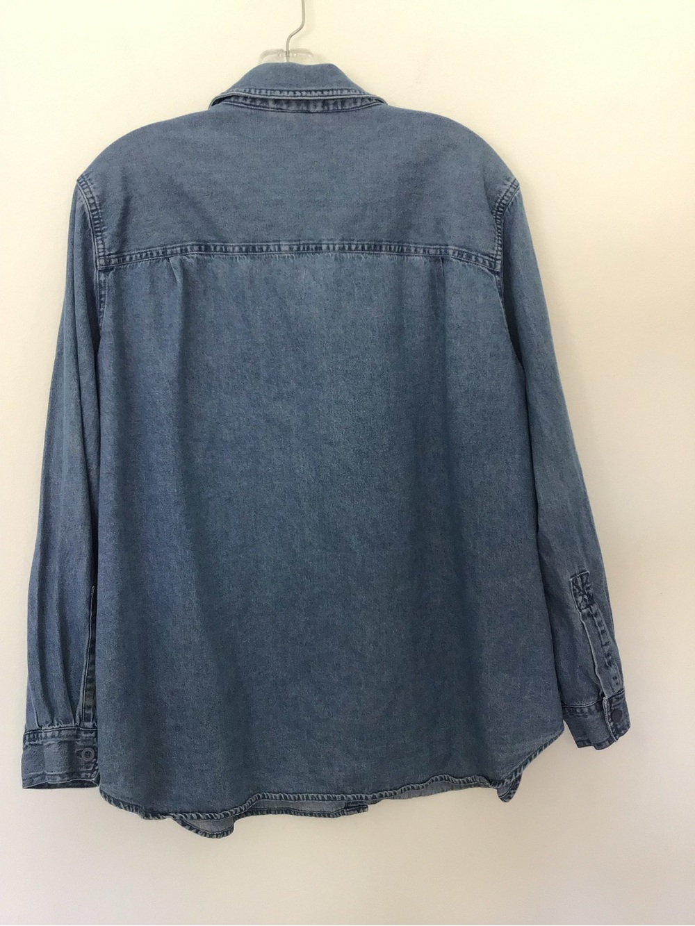Newton Trading Co Denim Button Up Shirt Women’s Chambray Long Sleeve Top XL - Picture 3 of 5